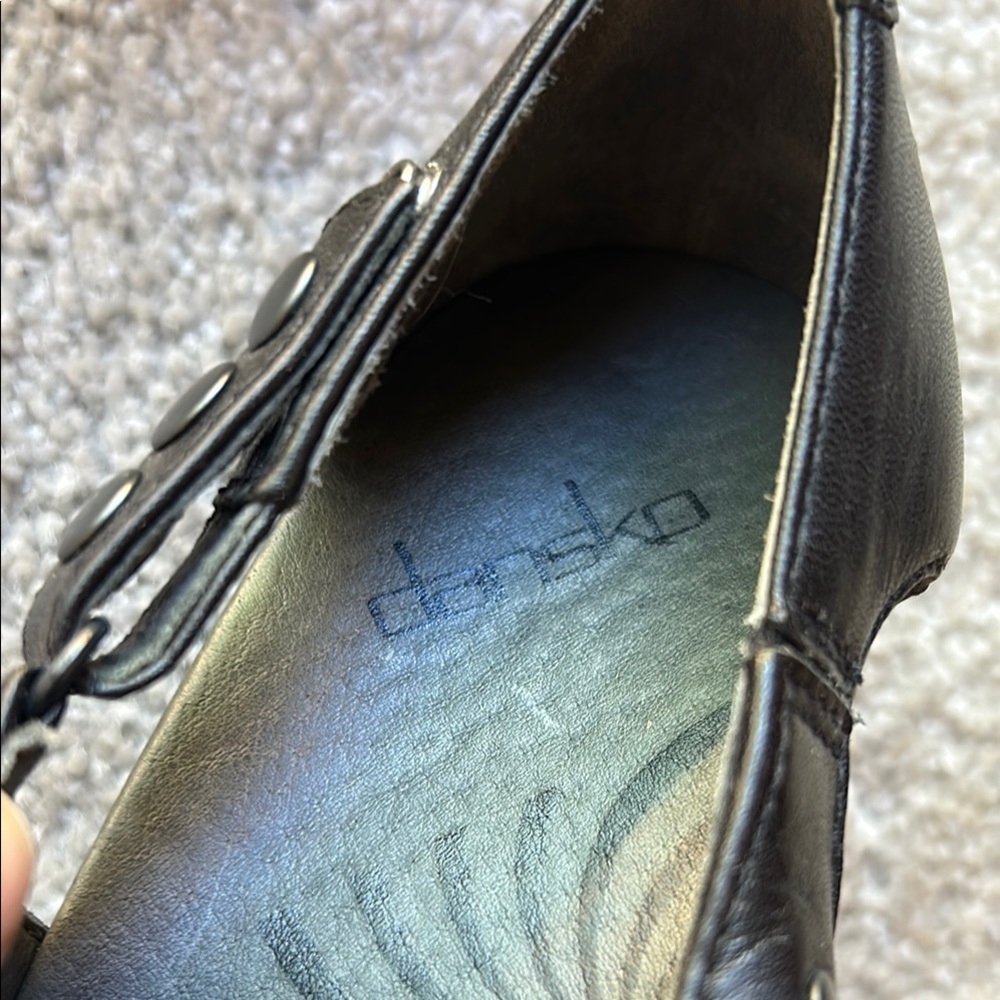 Black leather Dansko high heels - Picture 7 of 9